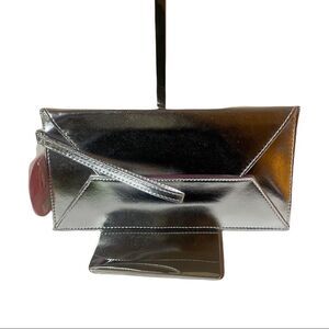 Silver Envelope Clutch  